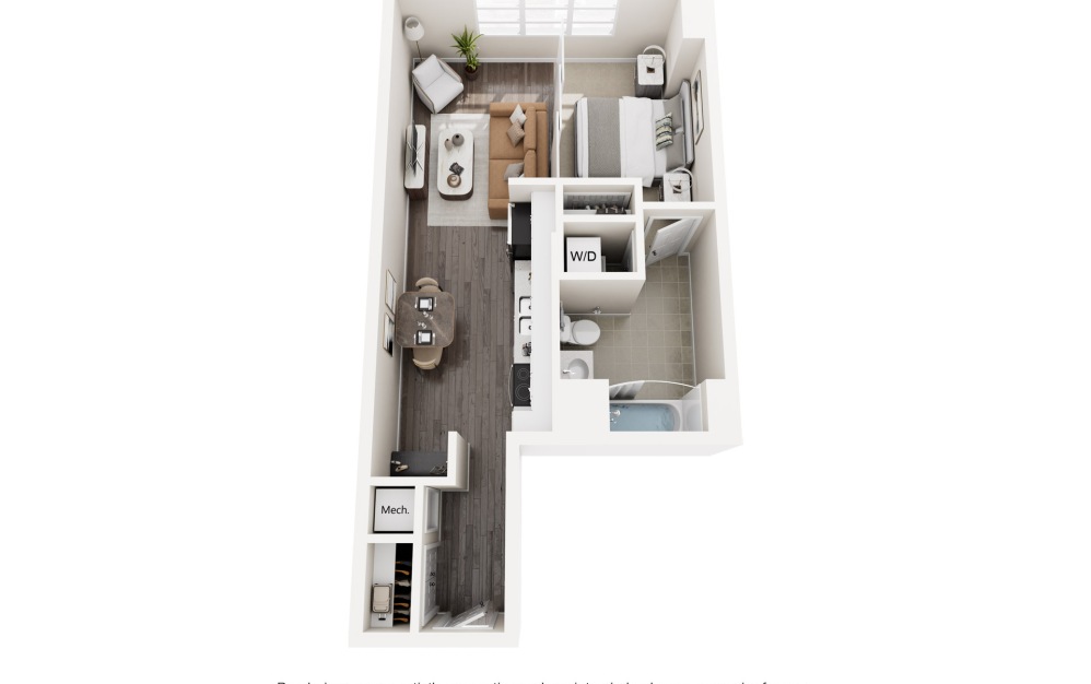 One bedroom floor plan A5