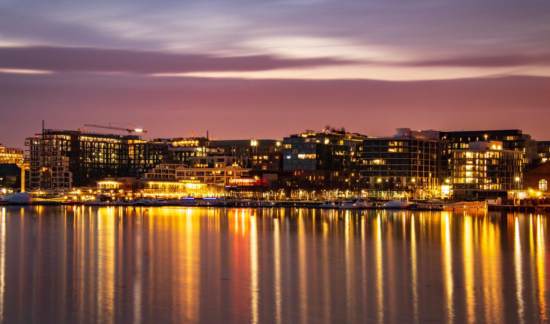 A perfect fit for the whole family a city next to a body of water